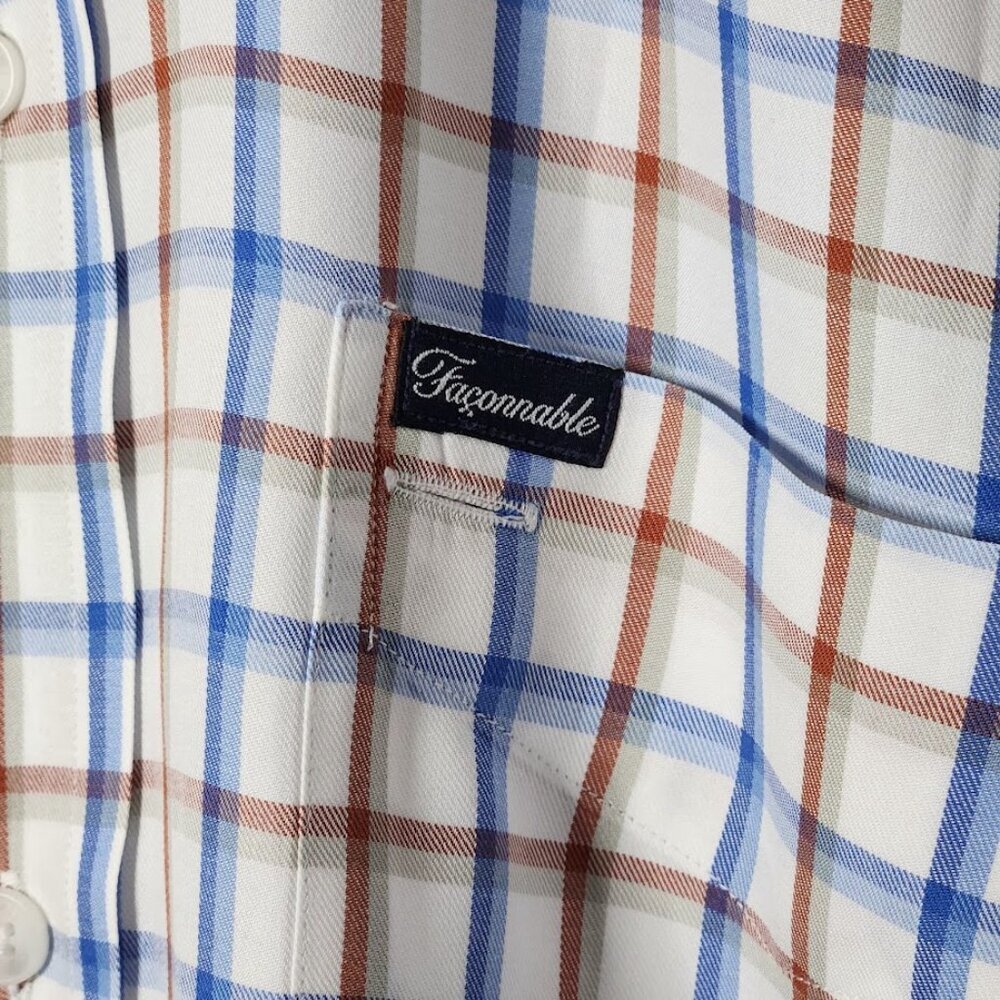 Faconnable Men's Long Sleeve Button-Down Shirt Size XL - Picture 3 of 5
